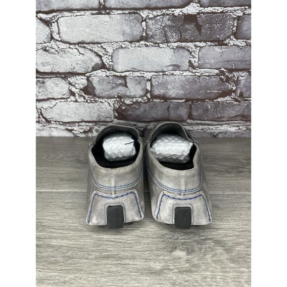 To Boot New York Grey Suede Leather Driver Penny Loafers Shoes Men Sz 7M US/40EU - Picture 4 of 16